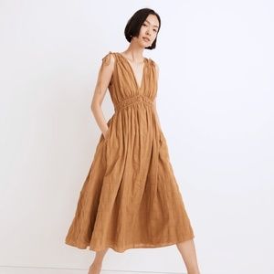 Madewell Joanna Smocked Midi Dress
